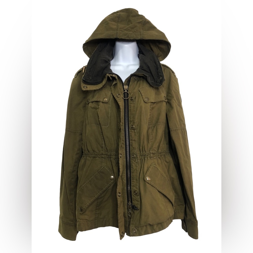 BELSTAFF SANDOWN LADIES JACKET Military Green Size 44 Italian Sz Medium NWOT - Picture 5 of 16